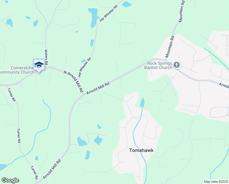 map of restaurants, bars, coffee shops, grocery stores, and more near 105 Junaluska Drive in Woodstock