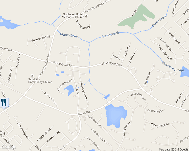 map of restaurants, bars, coffee shops, grocery stores, and more near 915 North Brickyard Road in Columbia