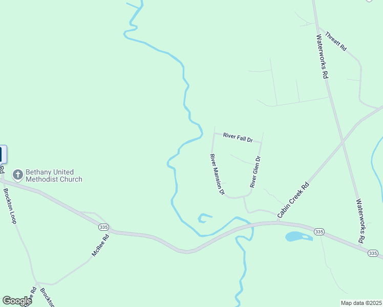 map of restaurants, bars, coffee shops, grocery stores, and more near 399 River Fall Drive in Jefferson
