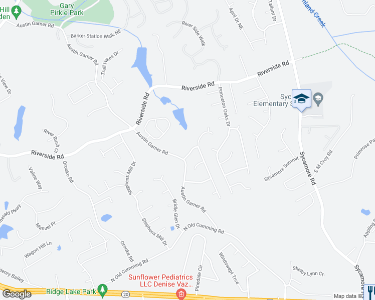 map of restaurants, bars, coffee shops, grocery stores, and more near 954 Sugar Crossing Lane in Sugar Hill