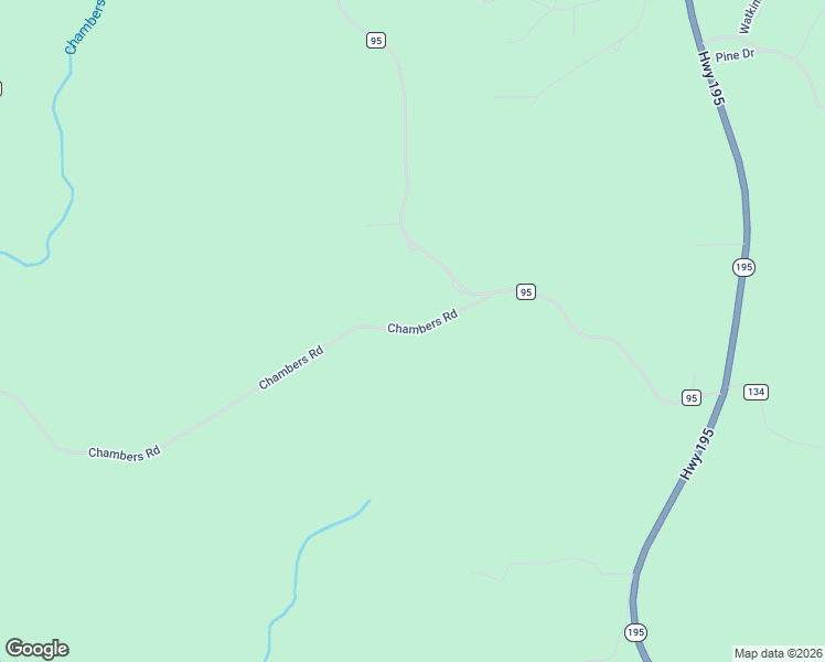 map of restaurants, bars, coffee shops, grocery stores, and more near Chambers Road in Double Springs