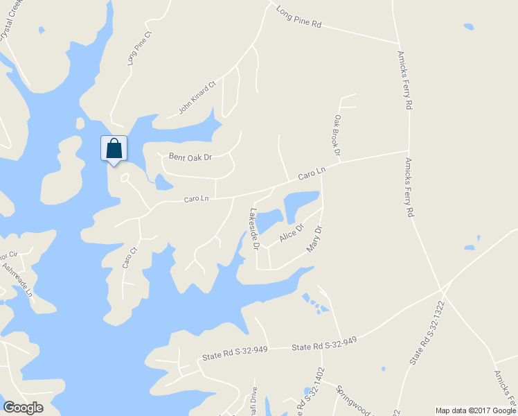 map of restaurants, bars, coffee shops, grocery stores, and more near 117 Lakeside Drive in Chapin