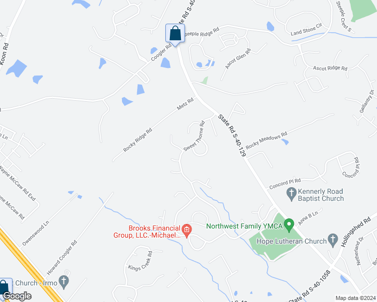 map of restaurants, bars, coffee shops, grocery stores, and more near 700 Sweet Thorne Road in Irmo