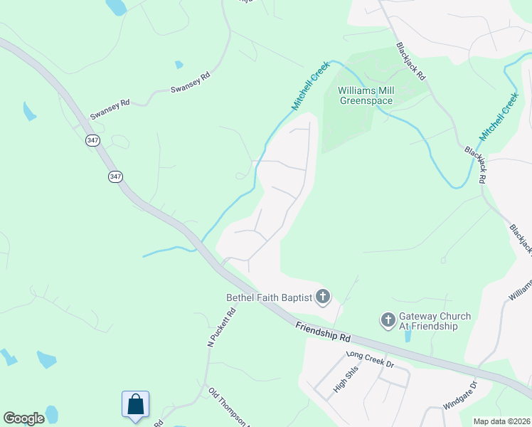 map of restaurants, bars, coffee shops, grocery stores, and more near 3618 Goldenrod Lane in Buford