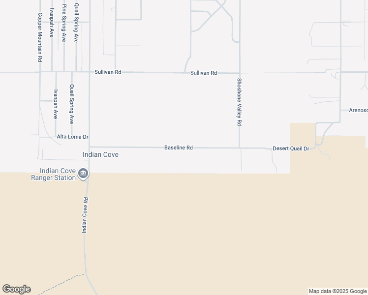 map of restaurants, bars, coffee shops, grocery stores, and more near Baseline Road in Twentynine Palms