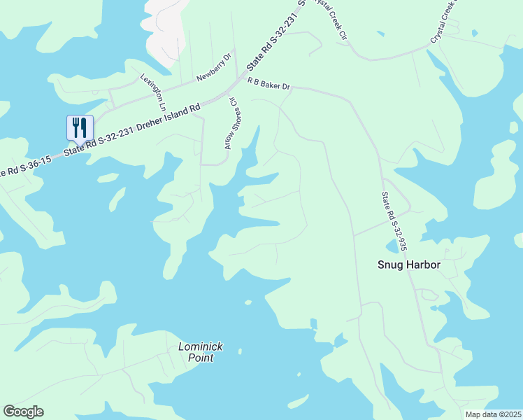 map of restaurants, bars, coffee shops, grocery stores, and more near 319 Camping Creek Road in Chapin