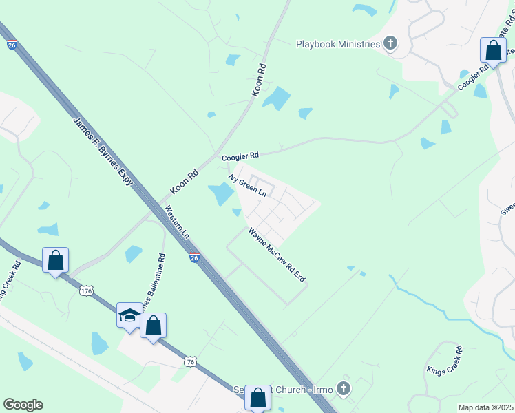map of restaurants, bars, coffee shops, grocery stores, and more near 4 Trellis Way in Irmo