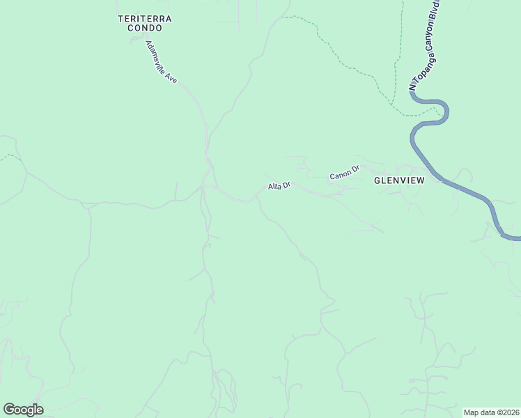 map of restaurants, bars, coffee shops, grocery stores, and more near 2300 Corsham Road in Topanga