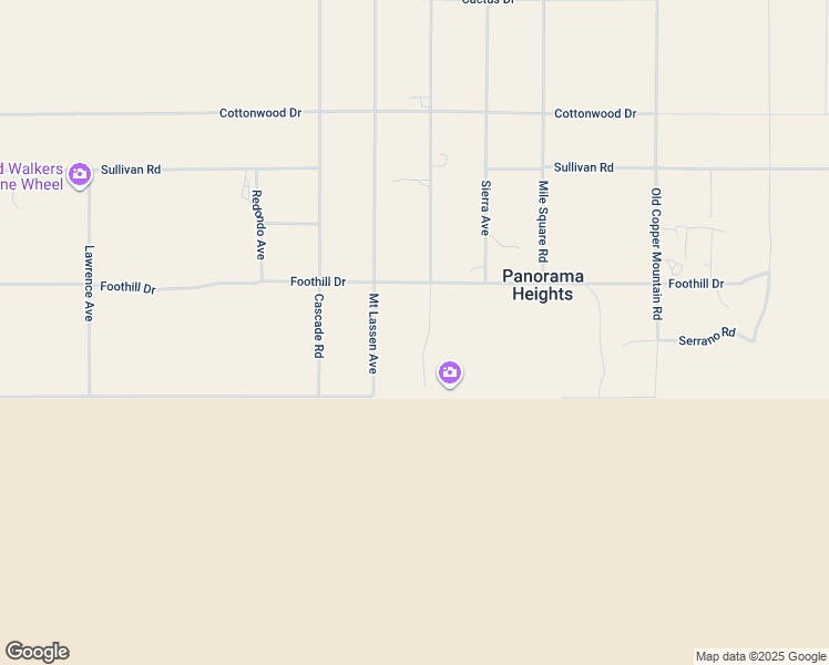 map of restaurants, bars, coffee shops, grocery stores, and more near 7192 Mount Shasta Avenue in Joshua Tree