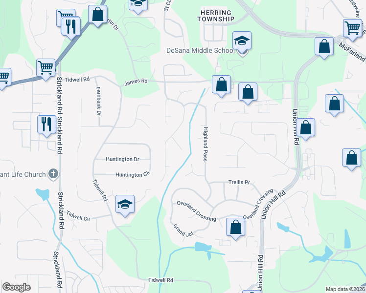 map of restaurants, bars, coffee shops, grocery stores, and more near 2840 Rockvale Court in Alpharetta