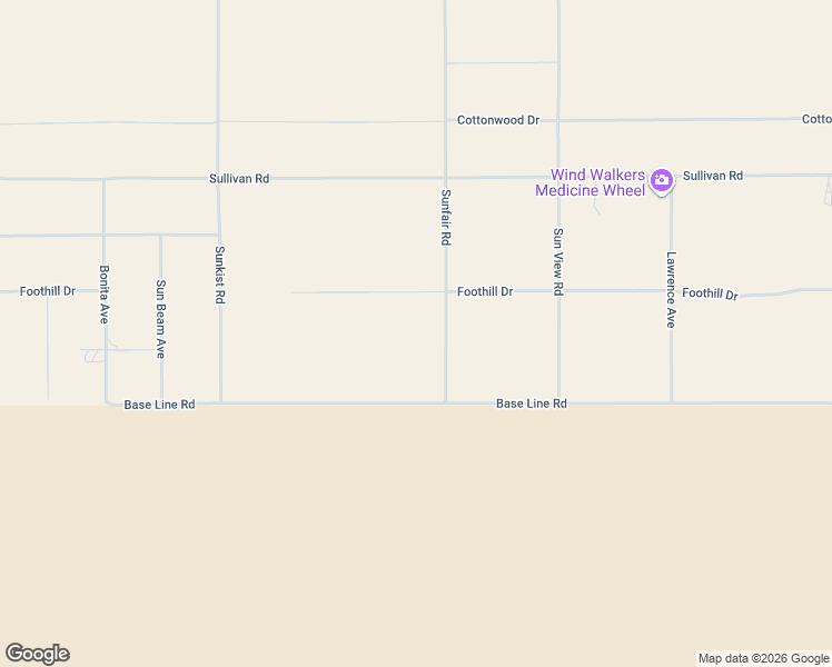 map of restaurants, bars, coffee shops, grocery stores, and more near 7184 Sunfair Road in Joshua Tree