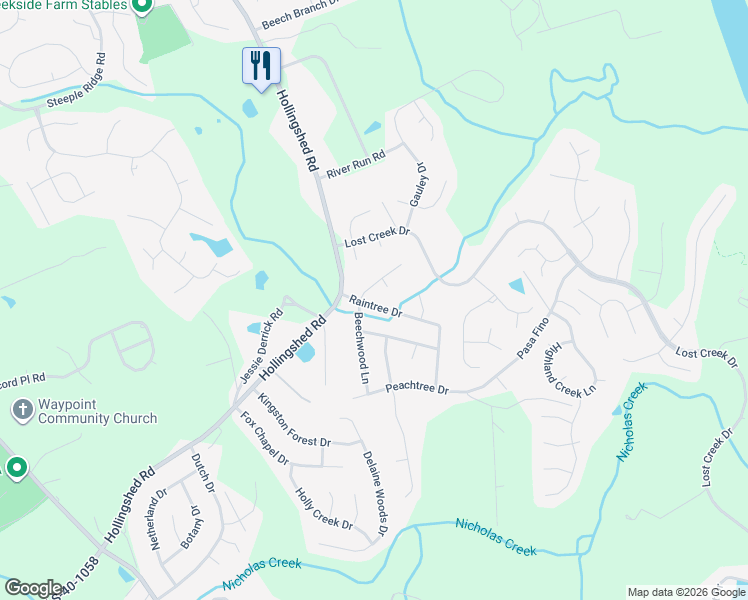 map of restaurants, bars, coffee shops, grocery stores, and more near 313 Beechwood Lane in Irmo