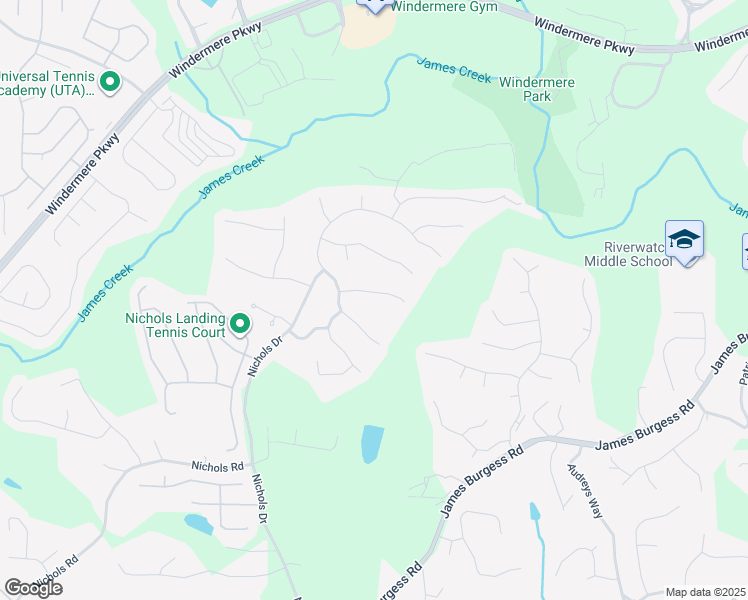 map of restaurants, bars, coffee shops, grocery stores, and more near 675 Moonlight Way in Suwanee
