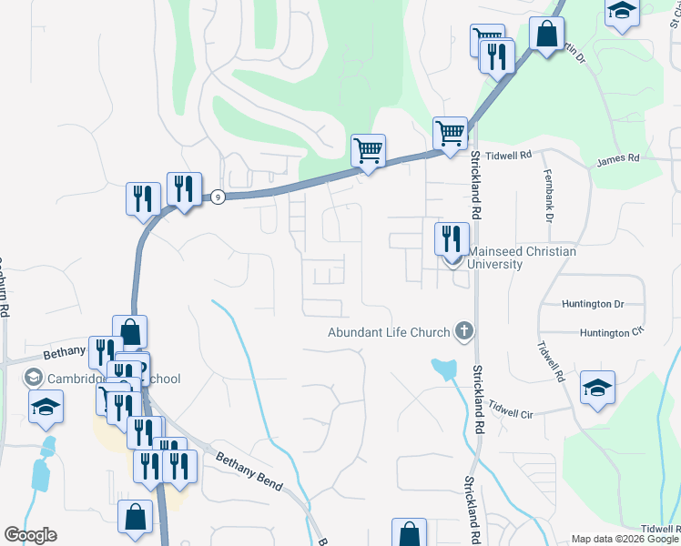 map of restaurants, bars, coffee shops, grocery stores, and more near 14097 Voyage Tr in Milton