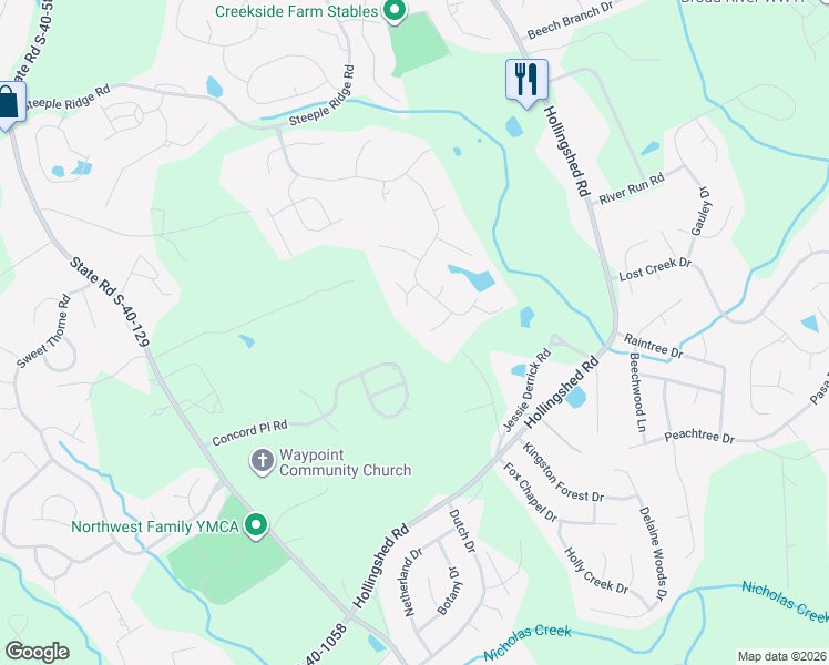map of restaurants, bars, coffee shops, grocery stores, and more near 88 Cannonade Court in Irmo