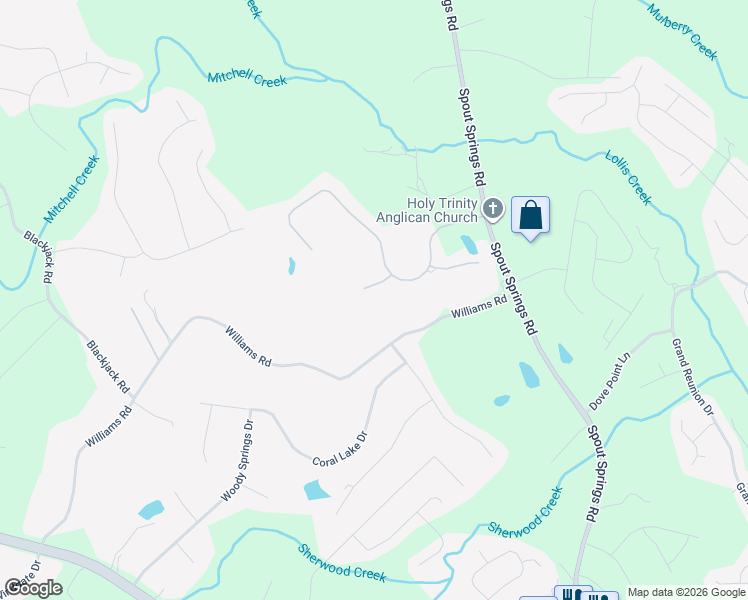 map of restaurants, bars, coffee shops, grocery stores, and more near 7145 Regent Court in Flowery Branch