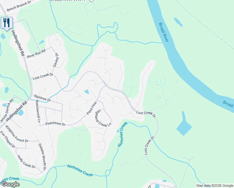 map of restaurants, bars, coffee shops, grocery stores, and more near 73 Upper Loop Way in Columbia