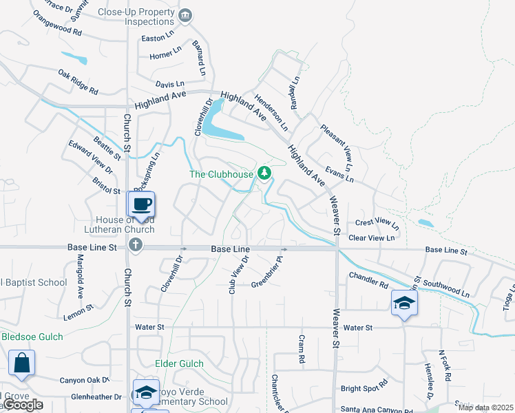 map of restaurants, bars, coffee shops, grocery stores, and more near 29290 Morena Villa Drive in Highland