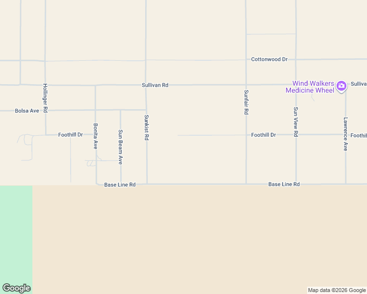 map of restaurants, bars, coffee shops, grocery stores, and more near 64647 Foothill Drive in Joshua Tree