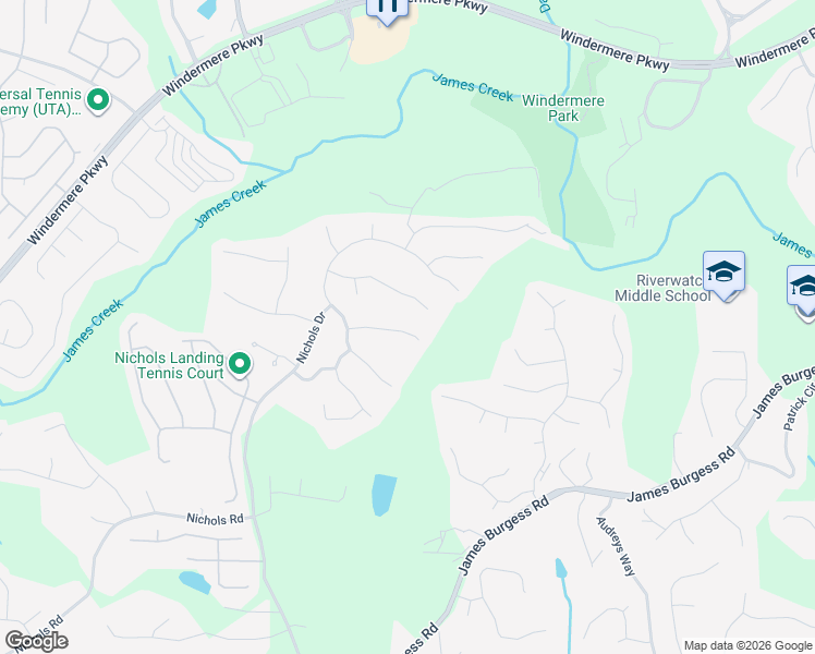 map of restaurants, bars, coffee shops, grocery stores, and more near 1070 Pebble Creek Trail in Suwanee