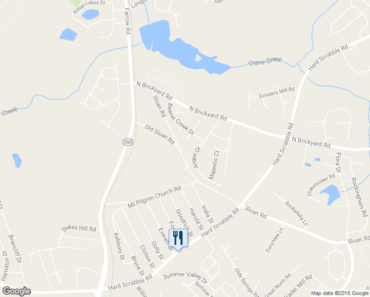 map of restaurants, bars, coffee shops, grocery stores, and more near 14 Rosepine Drive in Columbia
