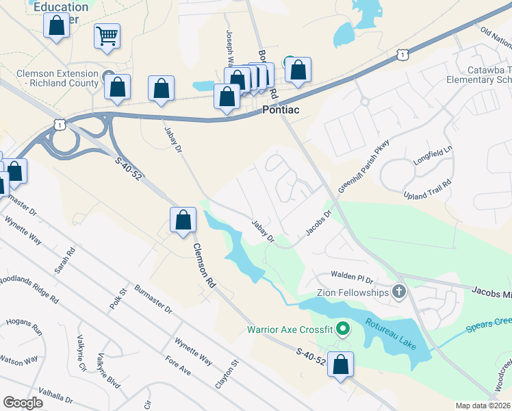 map of restaurants, bars, coffee shops, grocery stores, and more near 904 David Drive in Columbia