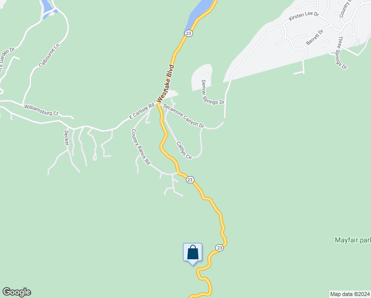 map of restaurants, bars, coffee shops, grocery stores, and more near 1416 Caitlyn Circle in Westlake Village