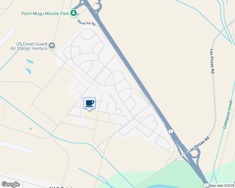 map of restaurants, bars, coffee shops, grocery stores, and more near 1468-1534 Sparrow Drive in Port Hueneme