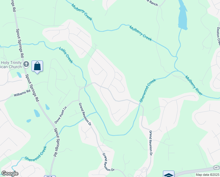 map of restaurants, bars, coffee shops, grocery stores, and more near 6058 Grand Reunion Drive in Hoschton