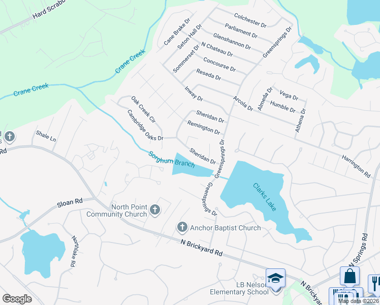 map of restaurants, bars, coffee shops, grocery stores, and more near 213 Sheridan Drive in Columbia