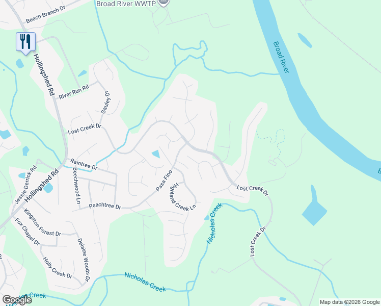 map of restaurants, bars, coffee shops, grocery stores, and more near 33 Cedar Top Lane in Columbia