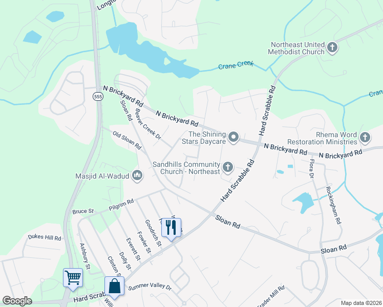 map of restaurants, bars, coffee shops, grocery stores, and more near 1002 Majestic Circle in Columbia