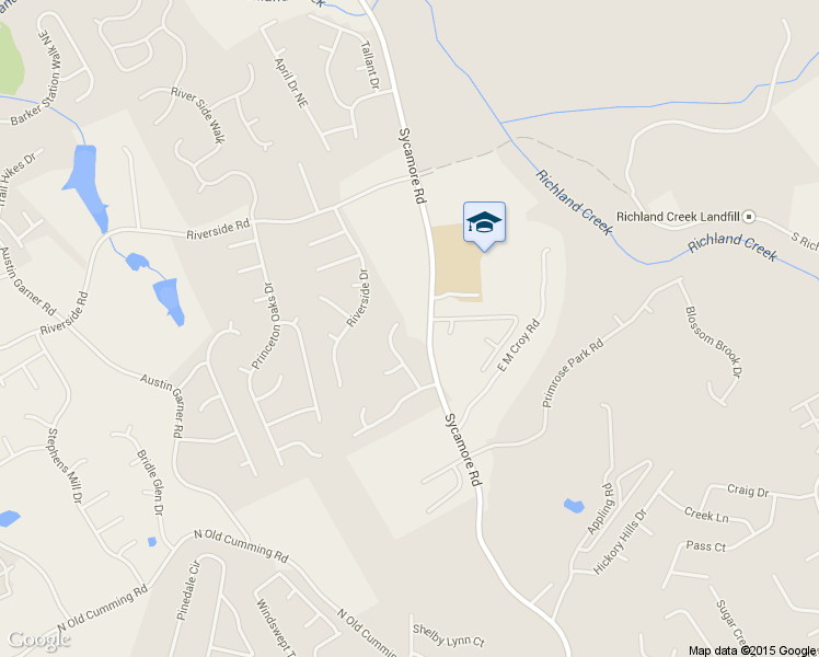 map of restaurants, bars, coffee shops, grocery stores, and more near 5715 Cardigan Trace Northeast in Sugar Hill