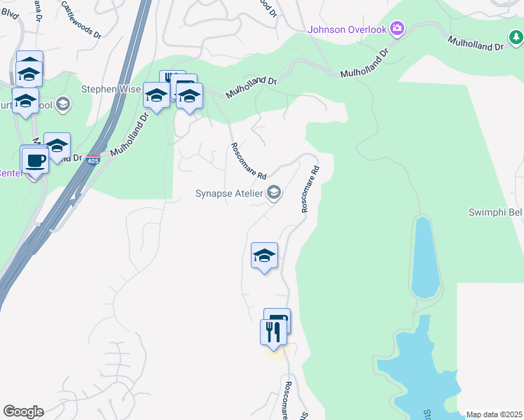 map of restaurants, bars, coffee shops, grocery stores, and more near 15525 Hamner Drive in Los Angeles