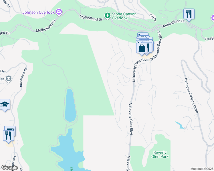 map of restaurants, bars, coffee shops, grocery stores, and more near 2769 Bottlebrush Drive in Los Angeles