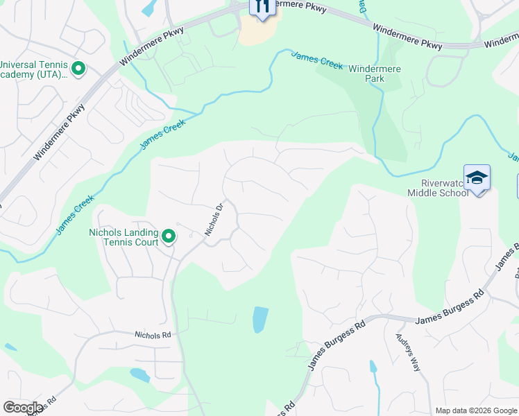 map of restaurants, bars, coffee shops, grocery stores, and more near 675 Moonlight Way in Suwanee