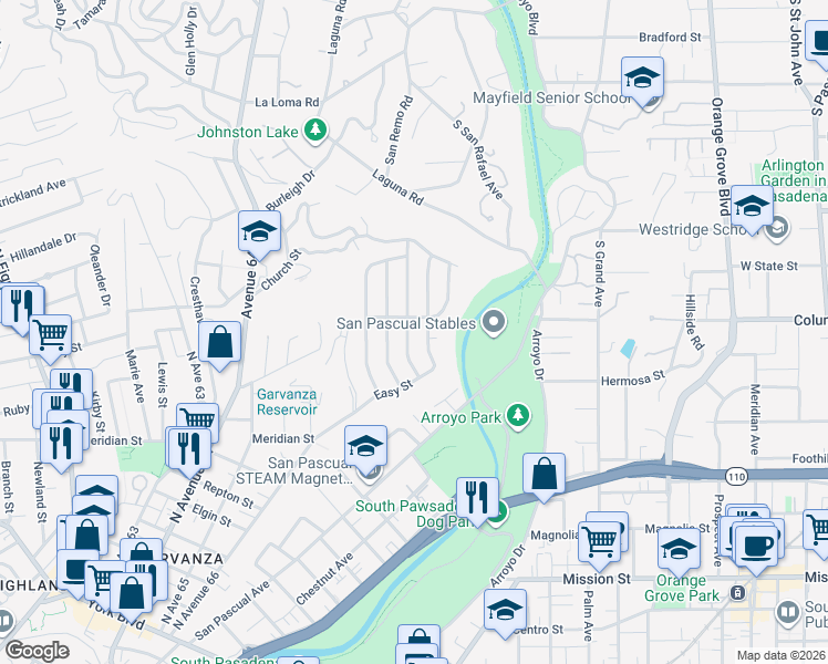 map of restaurants, bars, coffee shops, grocery stores, and more near 946 Larker Avenue in Los Angeles
