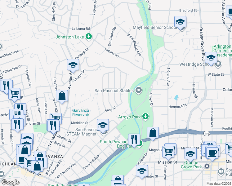 map of restaurants, bars, coffee shops, grocery stores, and more near 946 Larker Avenue in Los Angeles