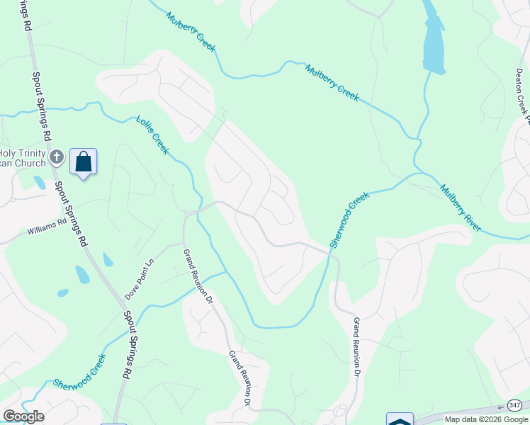 map of restaurants, bars, coffee shops, grocery stores, and more near 6106 Baybrook Trace in Hoschton