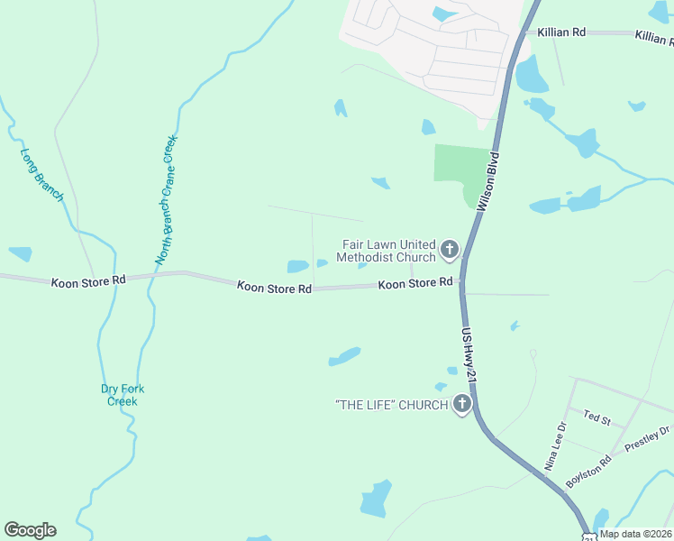 map of restaurants, bars, coffee shops, grocery stores, and more near 609 Koon Store Road in Columbia