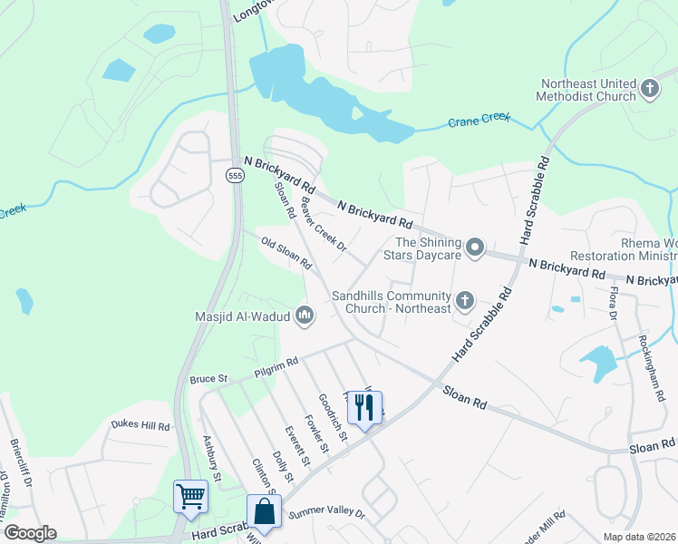 map of restaurants, bars, coffee shops, grocery stores, and more near 14 Rosepine Drive in Columbia