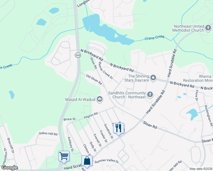 map of restaurants, bars, coffee shops, grocery stores, and more near 14 Rosepine Drive in Columbia