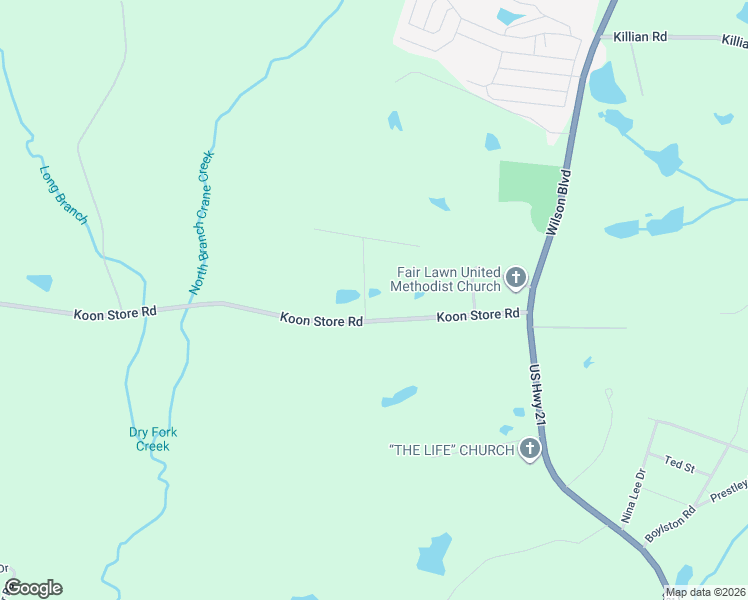 map of restaurants, bars, coffee shops, grocery stores, and more near 609 Koon Store Road in Columbia