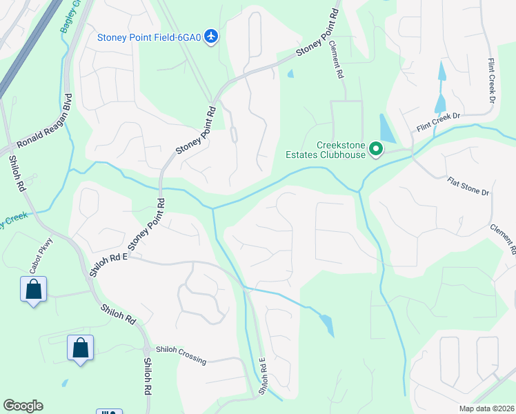 map of restaurants, bars, coffee shops, grocery stores, and more near 6790 Preston Glen Drive in Alpharetta