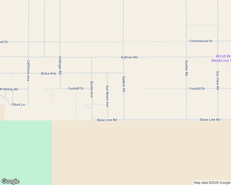 map of restaurants, bars, coffee shops, grocery stores, and more near 7122 Sunkist Road in Joshua Tree