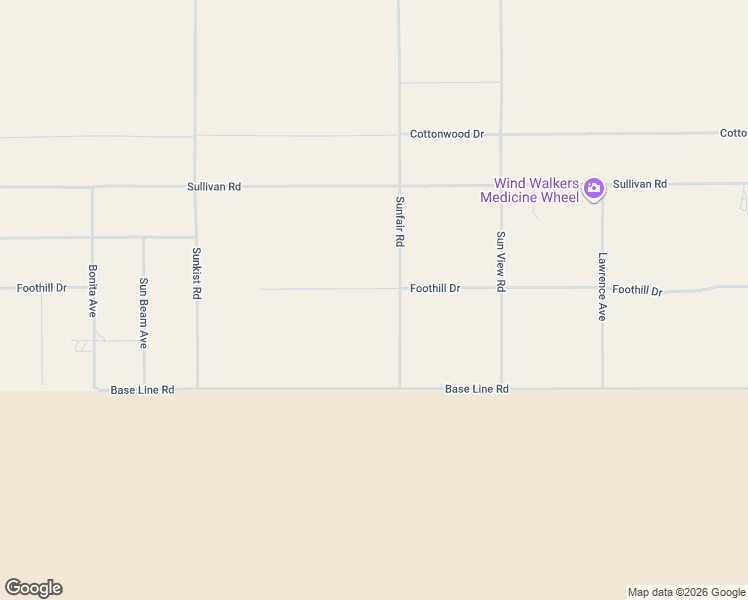 map of restaurants, bars, coffee shops, grocery stores, and more near 7184 Sunfair Road in Joshua Tree