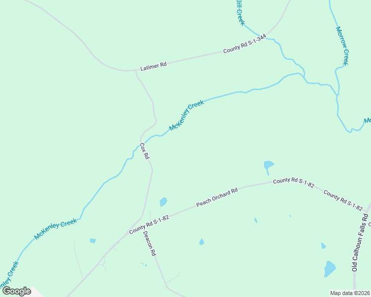 map of restaurants, bars, coffee shops, grocery stores, and more near Cox Road in Calhoun Falls