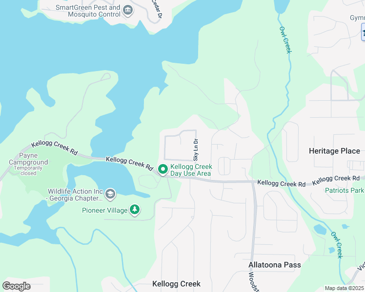 map of restaurants, bars, coffee shops, grocery stores, and more near 6878 W Woodcliffe Ct in Acworth