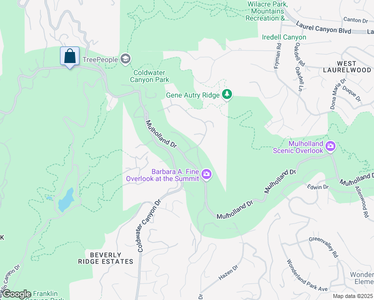 map of restaurants, bars, coffee shops, grocery stores, and more near 12000 Summit Circle in Beverly Hills