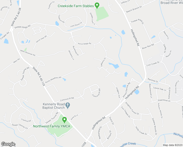 map of restaurants, bars, coffee shops, grocery stores, and more near 316 Rocky Meadows Road in Irmo